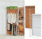 e'walls 連結用つっぱり間仕切り ハンガーラック 88cm幅 e'walls 連結用つっぱり間仕切り ハンガーラック 88cm幅