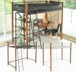 天然木×スチール スタイリッシュロフトベッド ベッド下高さ143cm 天然木×スチール スタイリッシュロフトベッド ベッド下高さ143cm