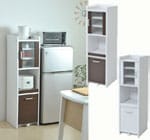 ミニキッチン 隙間収納(扉付き) 高さ120cm ミニキッチン 隙間収納(扉付き) 高さ120cm